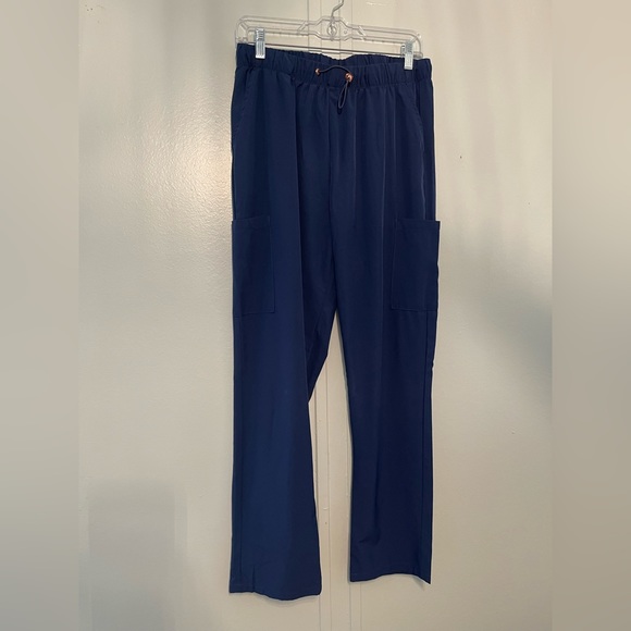 Navy Blue Breast Cancer Awareness Scrub Set Size Extra Large GT Performance - Picture 2 of 2